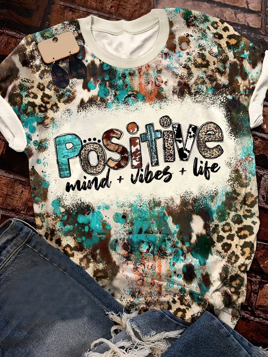 Positive mind+vibes+lite graphic tee