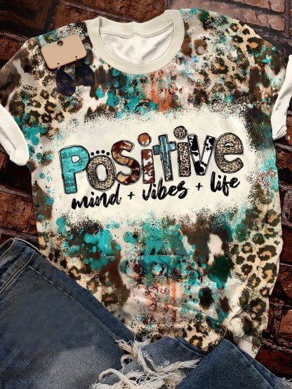 Positive mind+vibes+lite graphic tee