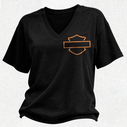  Motorcycles Printed V-Neck Women's T-shirt