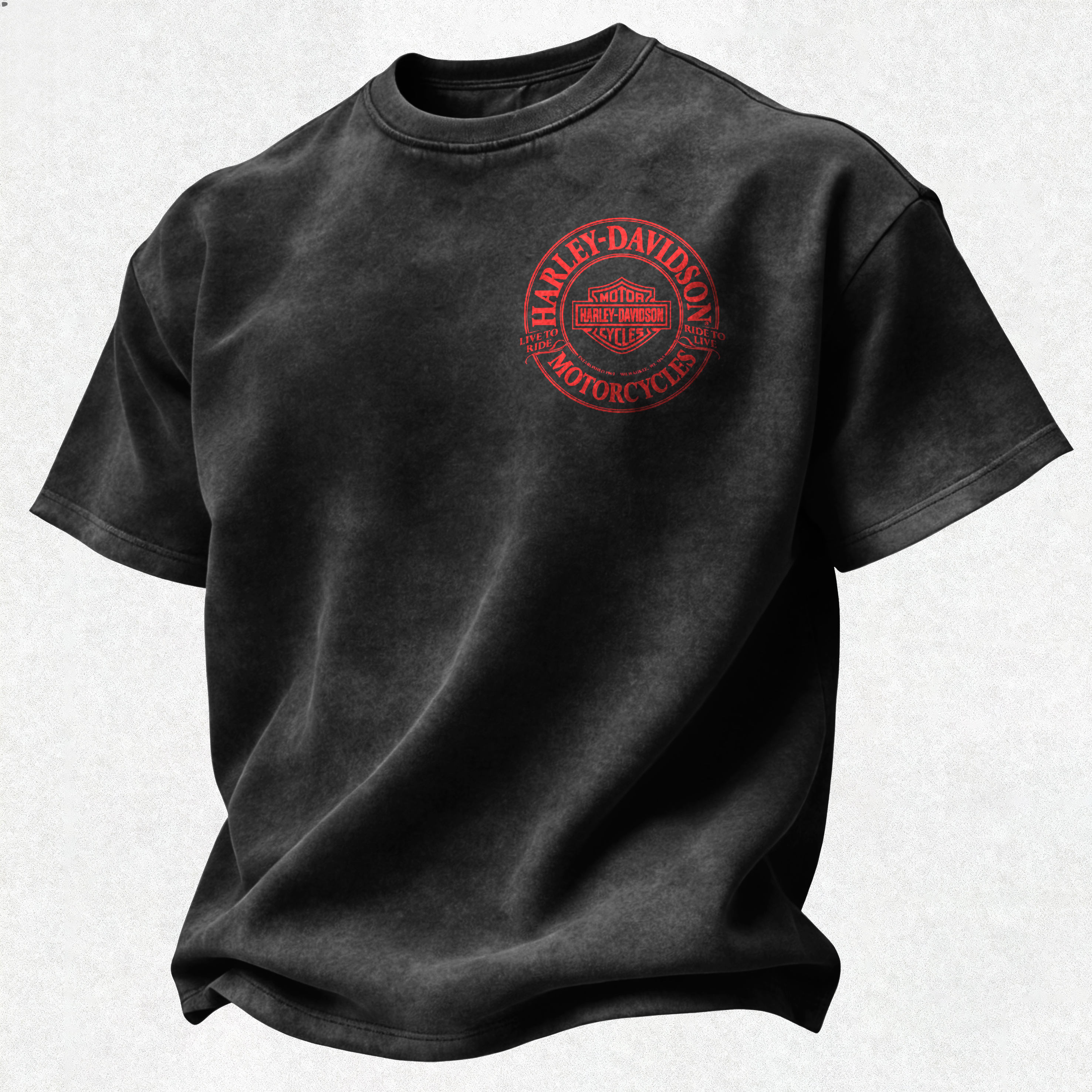  Motorcycles Printed Unisex Washed T-Shirt