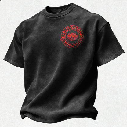  Motorcycles Printed Unisex Washed T-Shirt