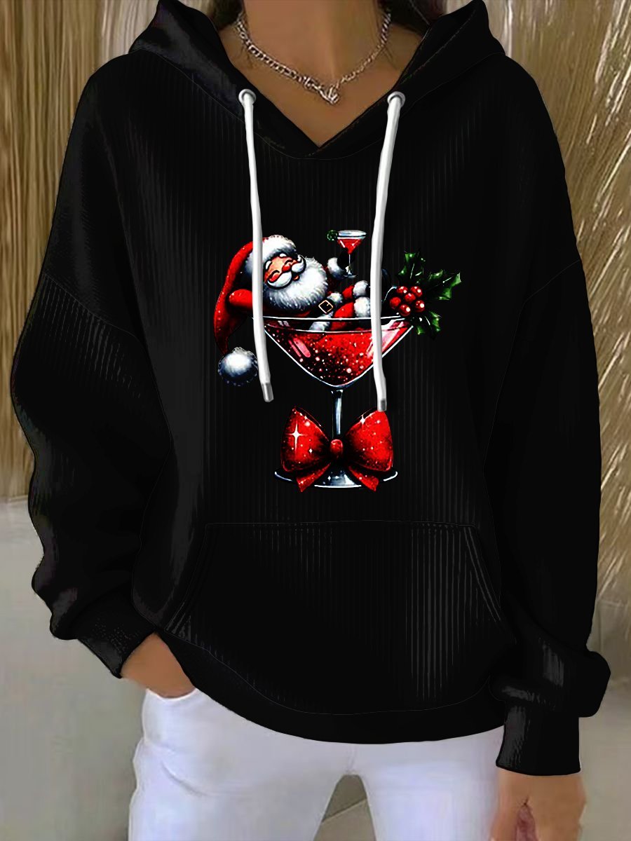 Women's Christmas Santa Claus Print Casual Sweatshirt