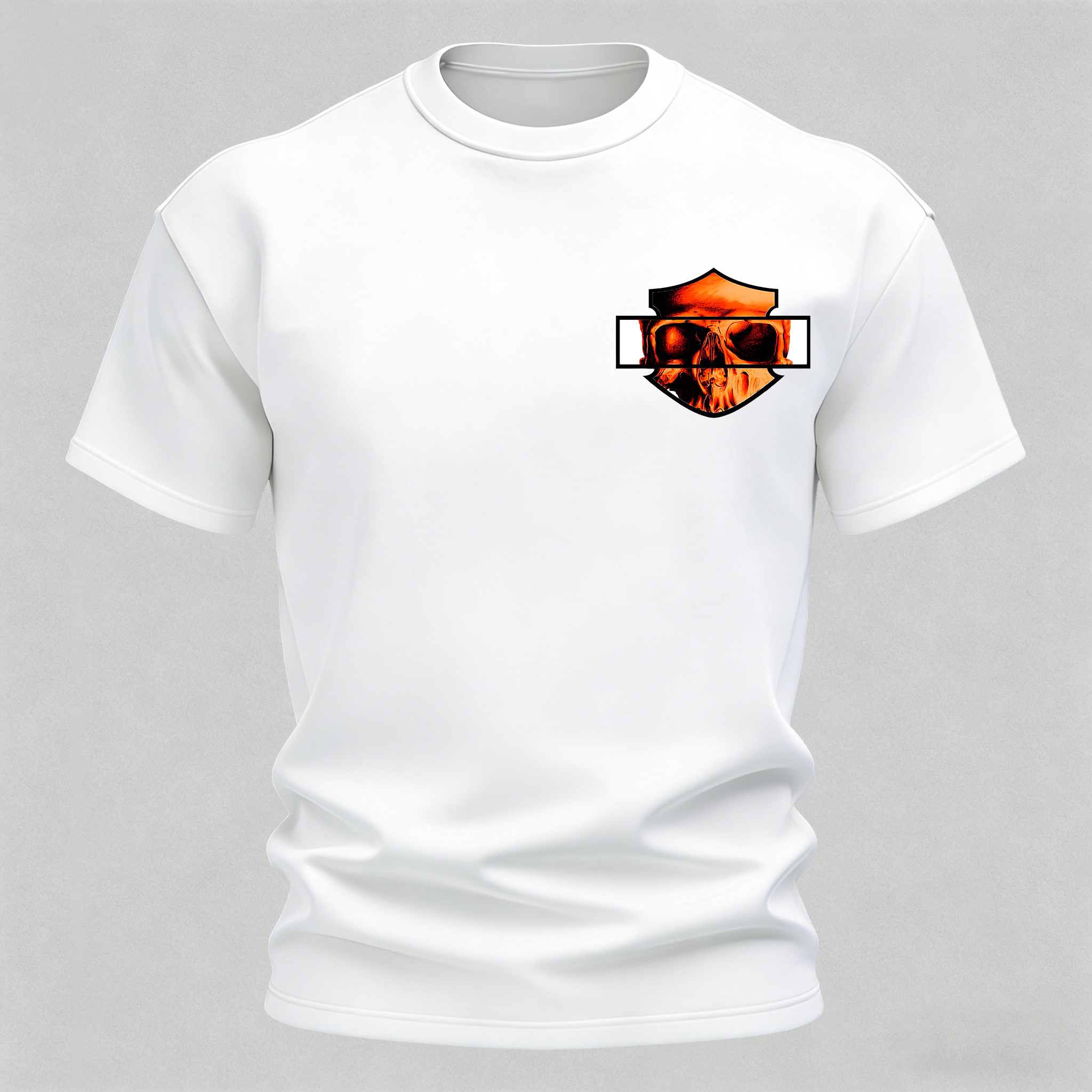  Skull Printed Oversized Unisex T-shirt