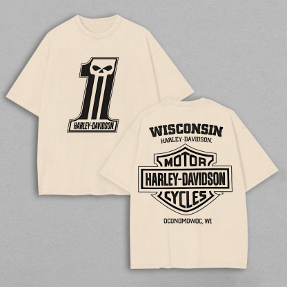  Motorcycles Printed Oversized Unisex T-shirt