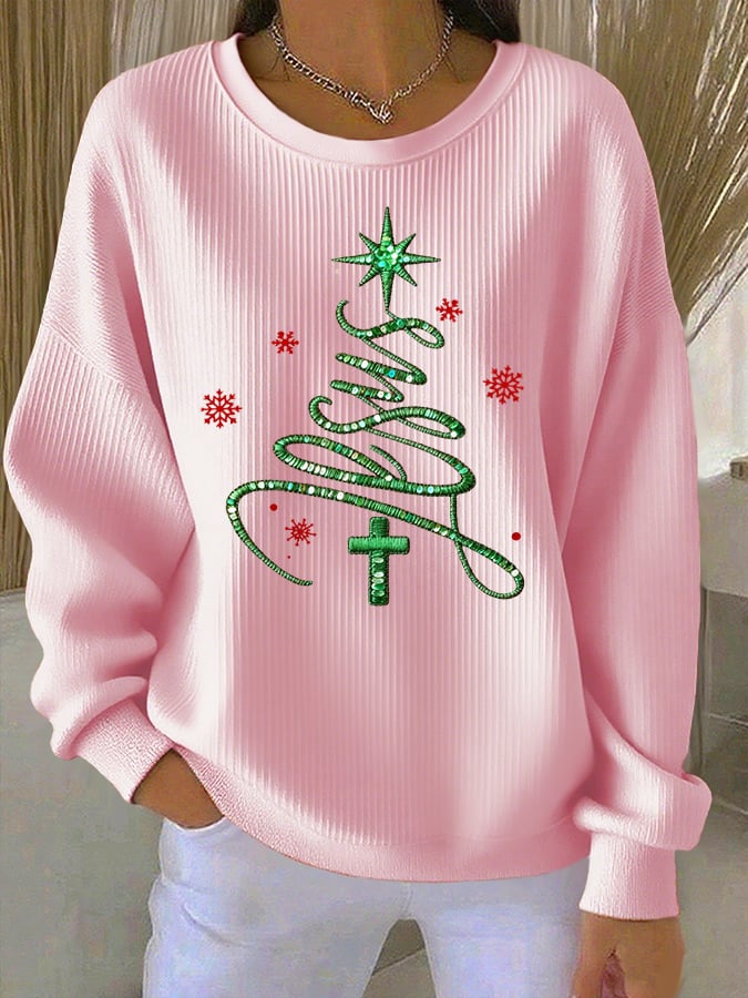 Women's Casual Faith Christmas Sweatshirt