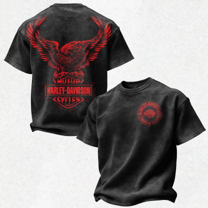  Motorcycles Printed Unisex Washed T-Shirt