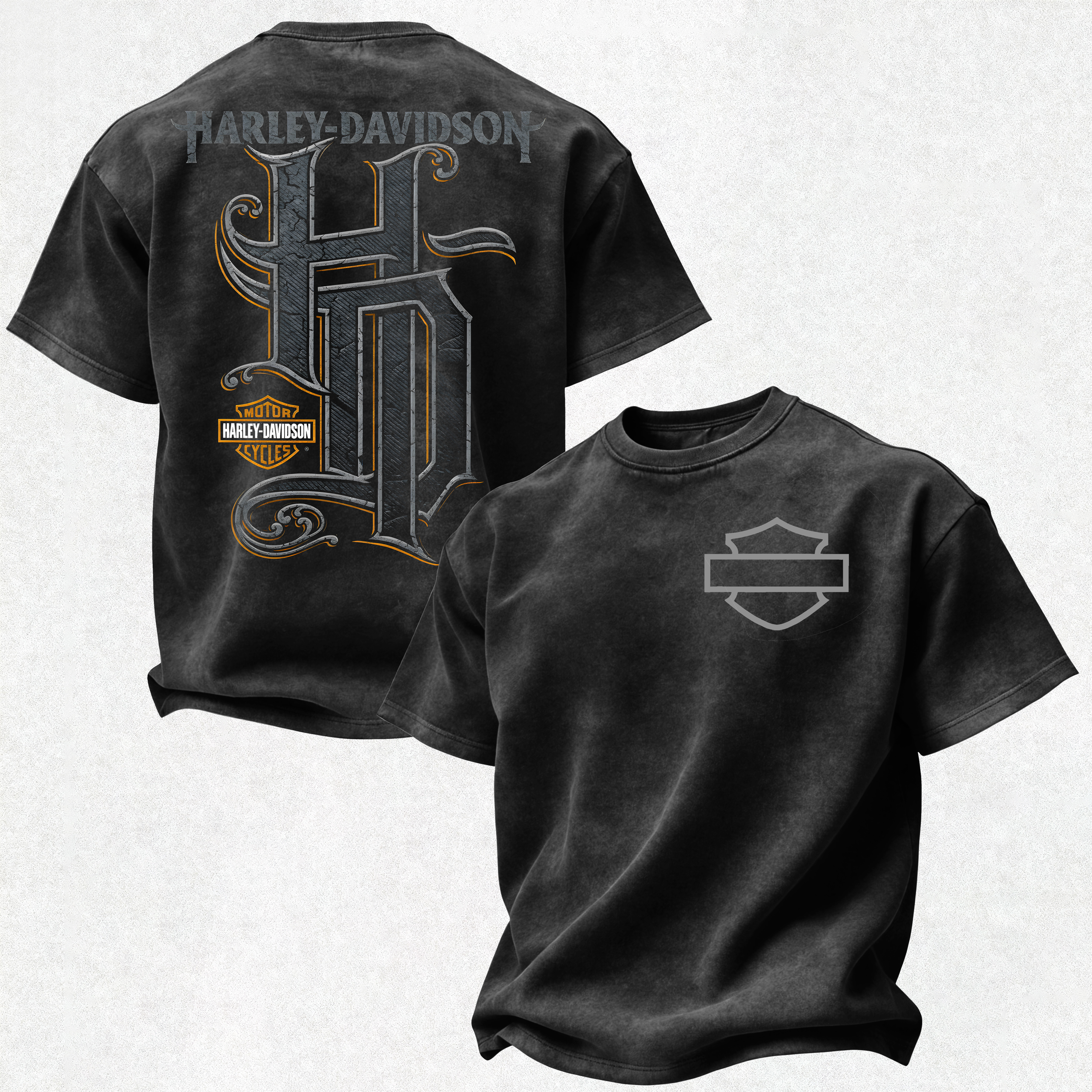  Motorcycles Printed Unisex Washed T-Shirt