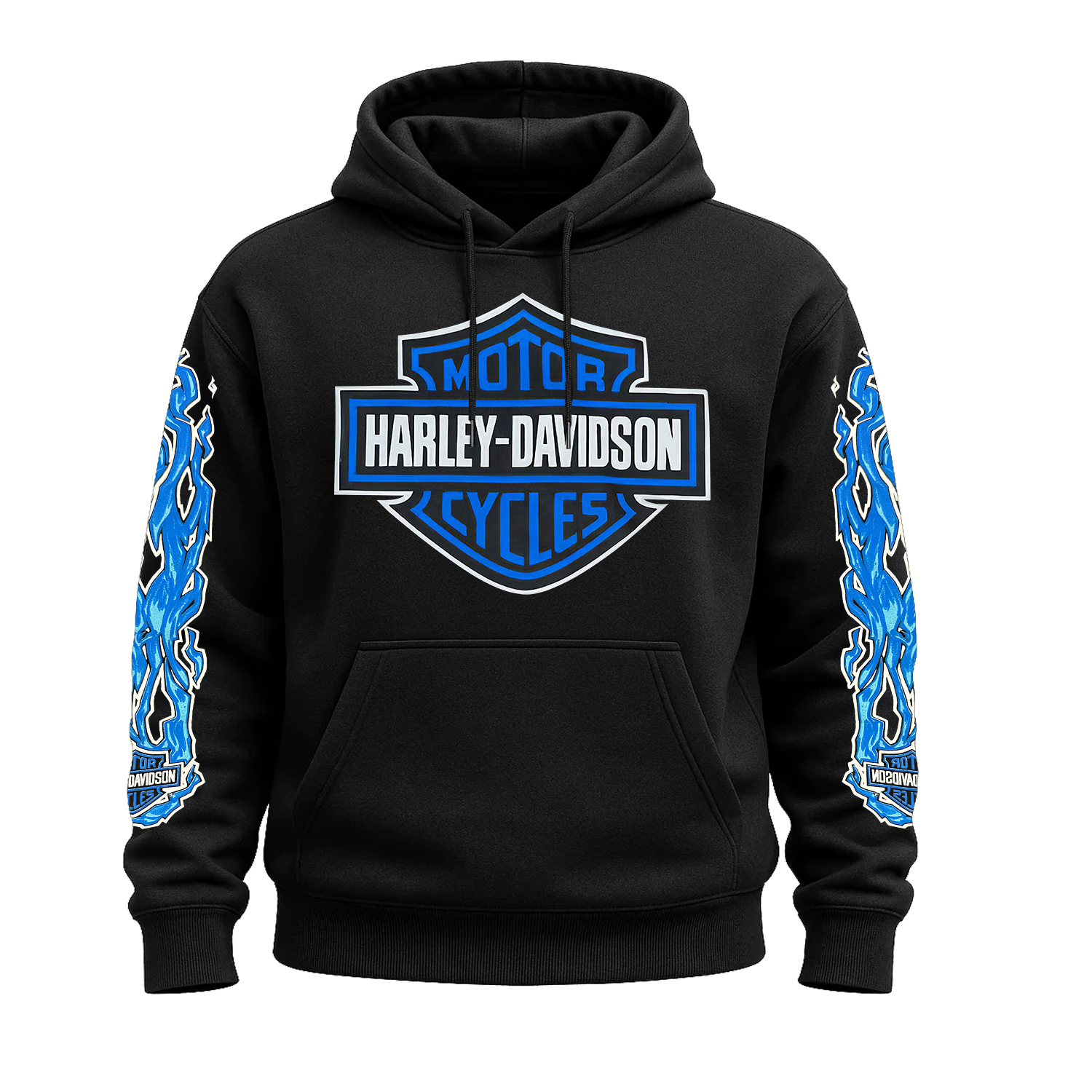  Motorcycle Printed Fleece-lined Unisex Hoodie