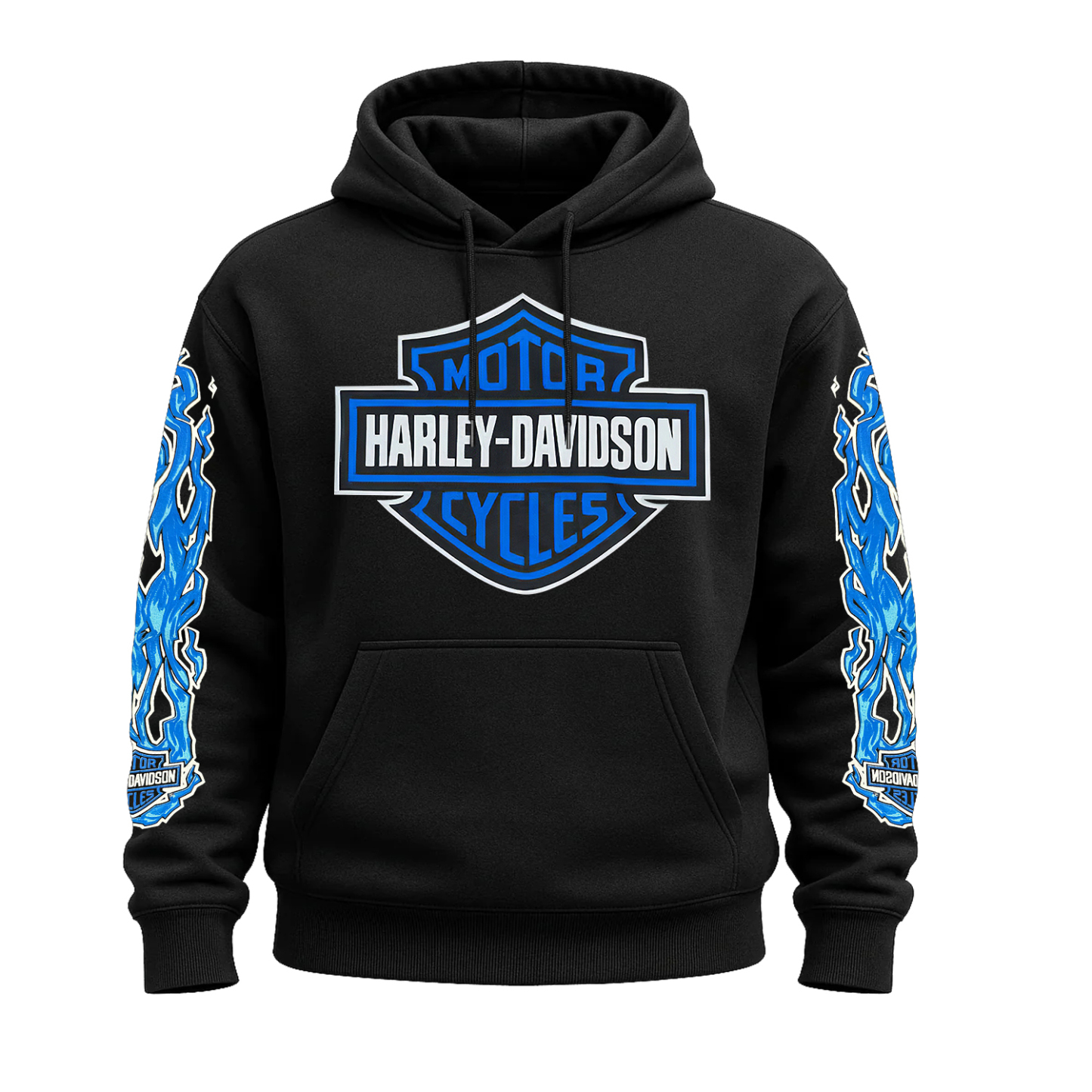  Motorcycle Printed Fleece-lined Unisex Hoodie