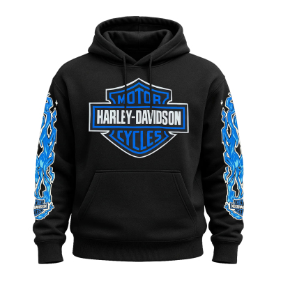  Motorcycle Printed Fleece-lined Unisex Hoodie