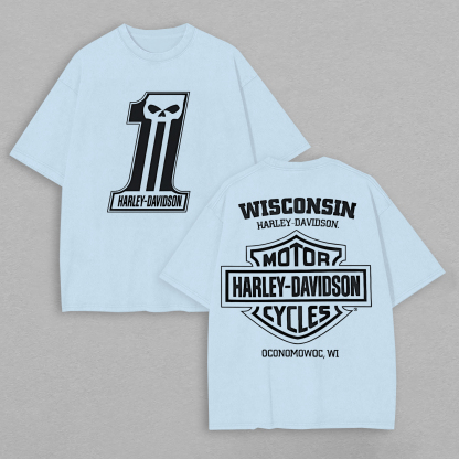  Motorcycles Printed Oversized Unisex T-shirt