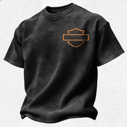  Motorcycles Printed Unisex Washed T-Shirt