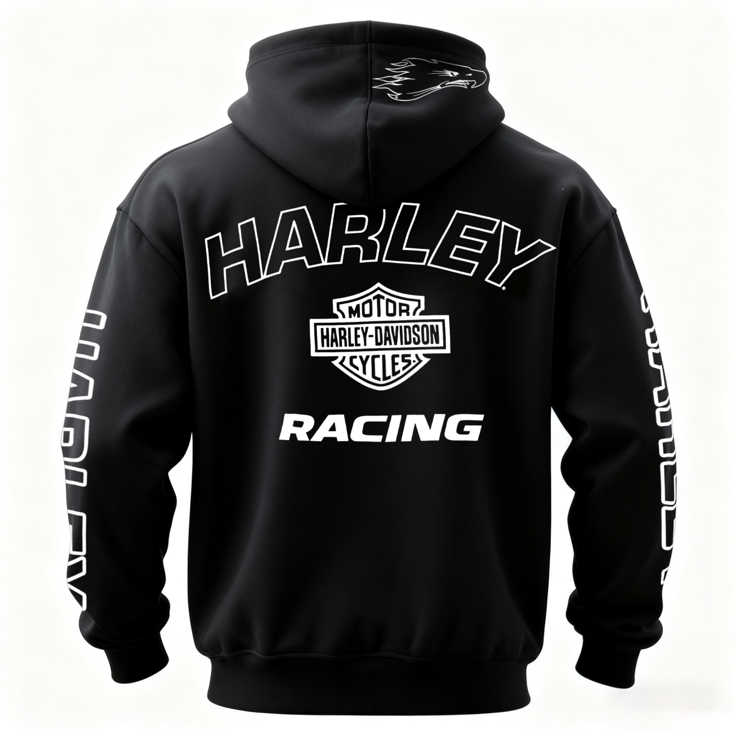 Harley-Davidson Motorcycles Racing Printed Fleece-lined Unisex Hoodie