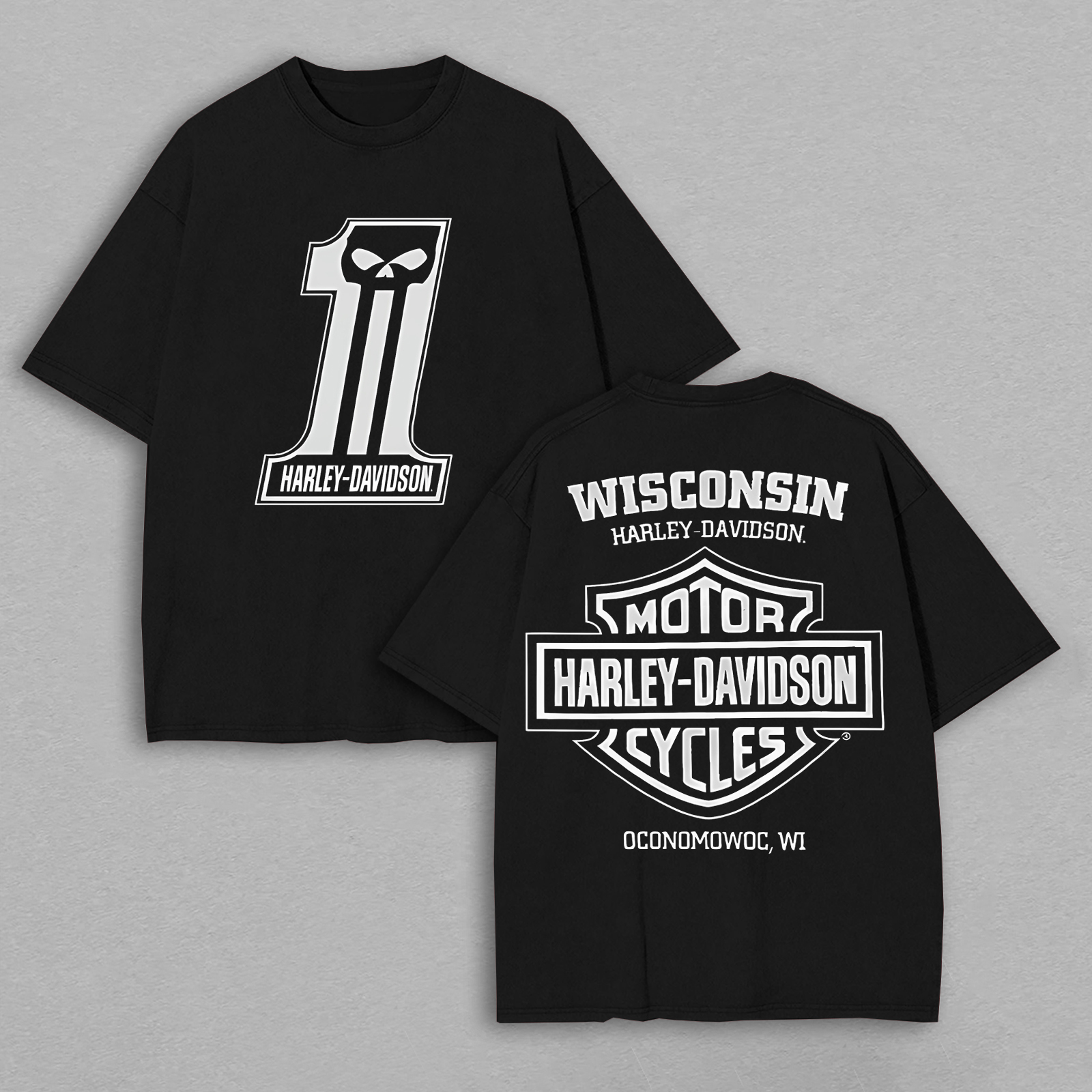  Motorcycles Printed Oversized Unisex T-shirt