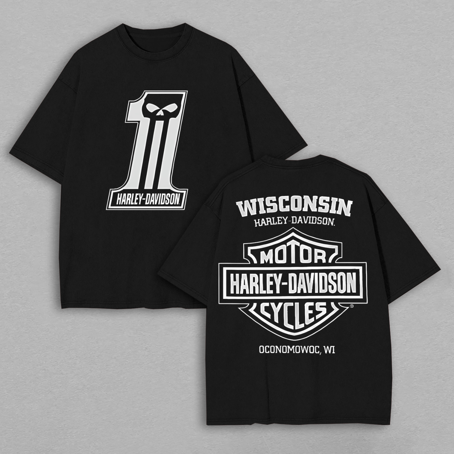  Motorcycles Printed Oversized Unisex T-shirt