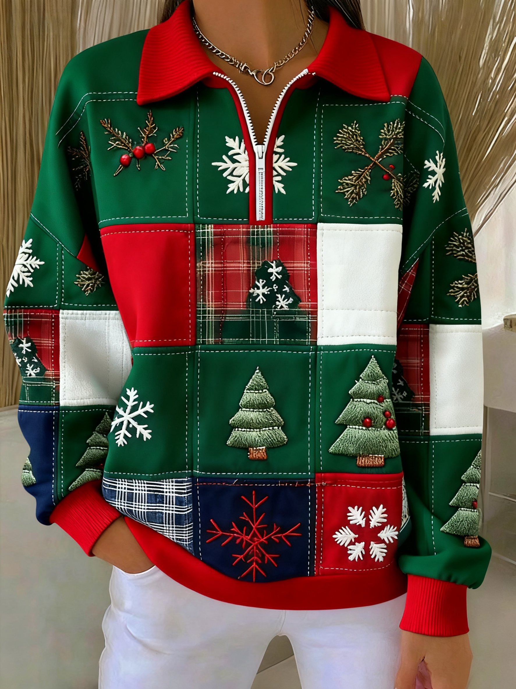 Women's Faith Christmas Printed Casual Sweatshirt