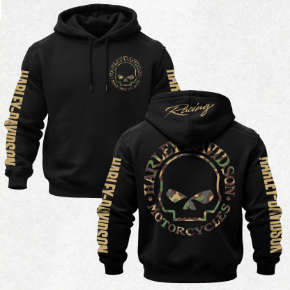  Motorcycles Printed Fleece-lined Unisex Hoodie