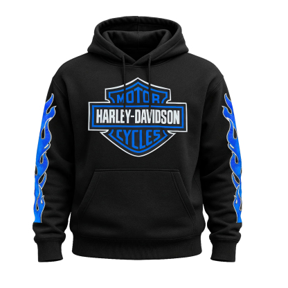  Motorcycle Printed Fleece-lined Unisex Hoodie