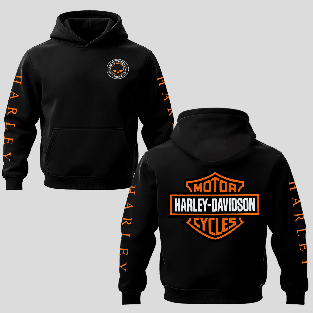 Motorcycles Printed Fleece-lined Unisex Hoodie