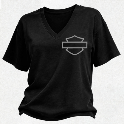  Motorcycles Printed V-Neck Women's T-shirt