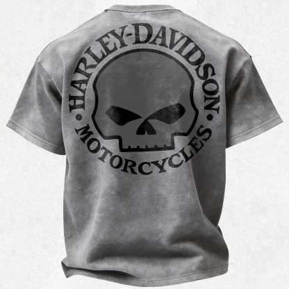  Motorcycles Printed Unisex Washed T-Shirt