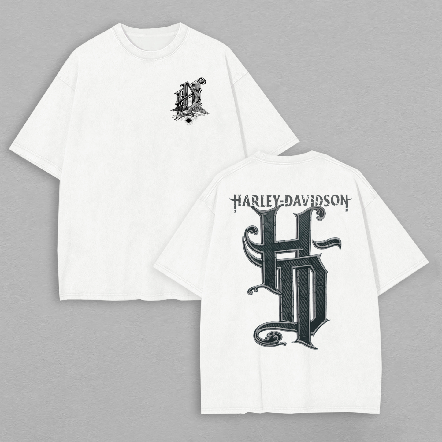 Harley-Davidson Printed Oversized Unisex T-shirt