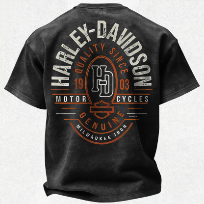  Motorcycles Printed Unisex Washed T-Shirt