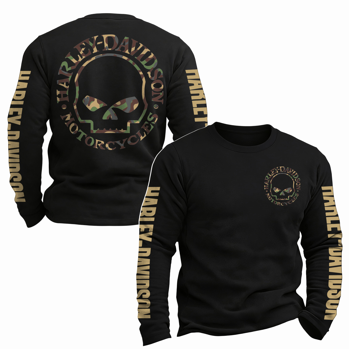 Harley-Davidson Motorcycles Printed Long Sleeves Men's T-shirt