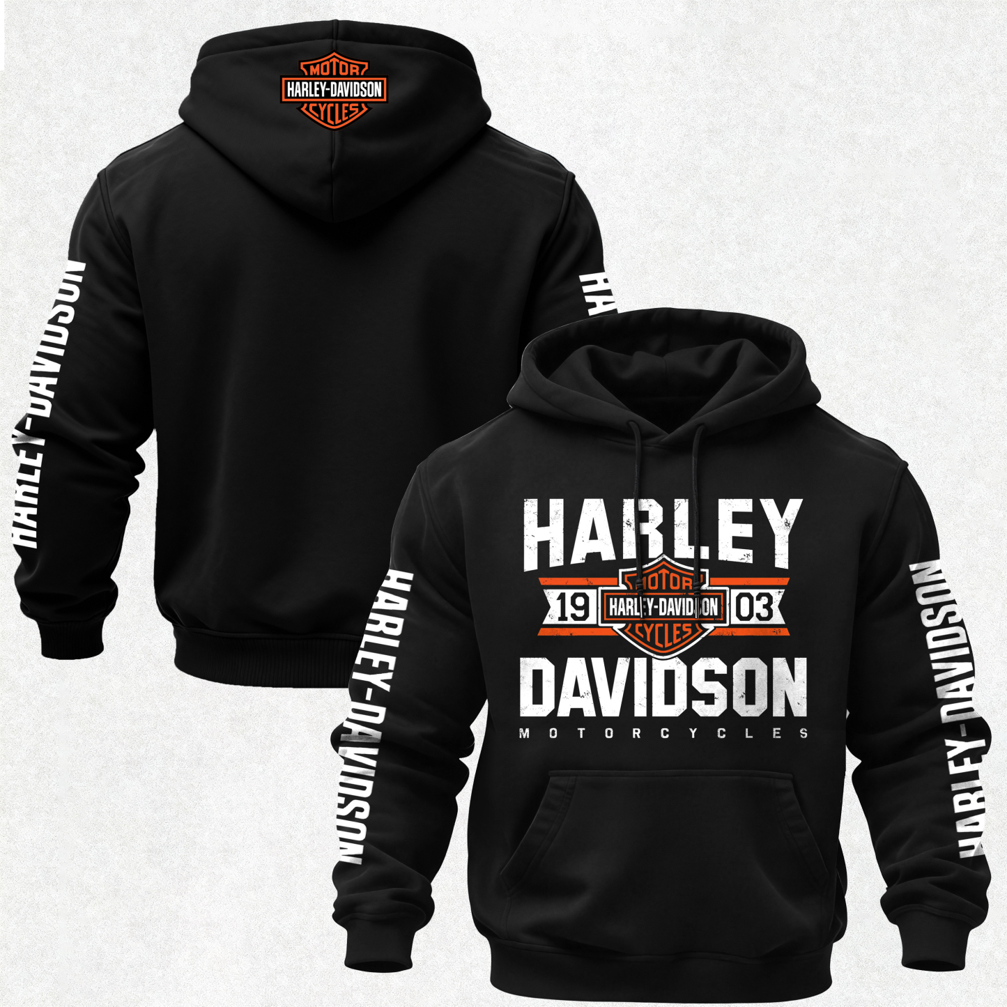 Harley-Davidson Motorcycles Printed Fleece-lined Unisex Hoodie