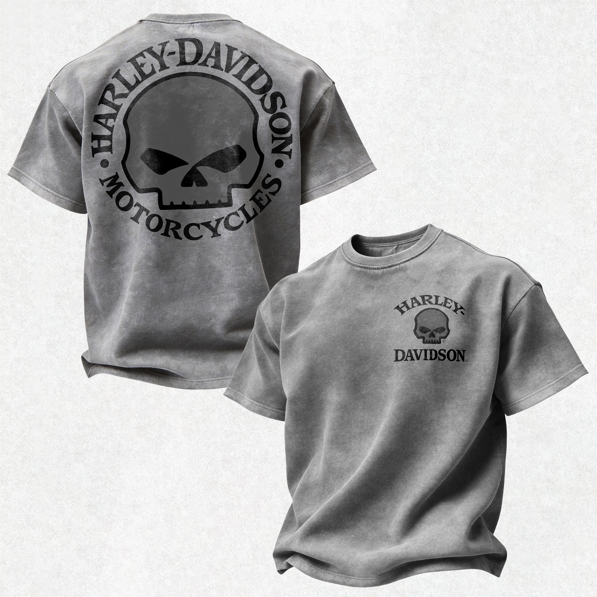  Motorcycles Printed Unisex Washed T-Shirt