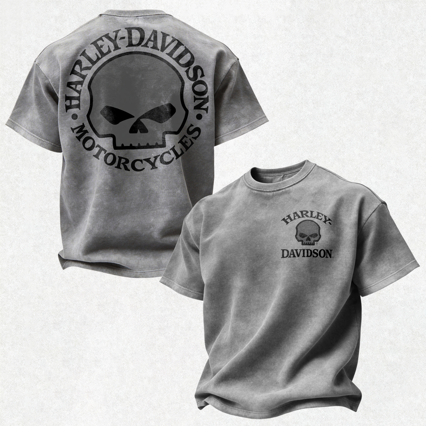 Harley-Davidson Motorcycles Printed Unisex Washed T-Shirt