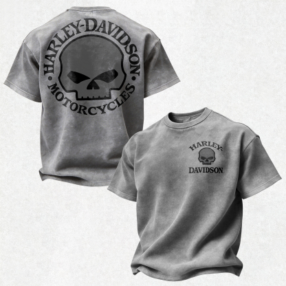  Motorcycles Printed Unisex Washed T-Shirt