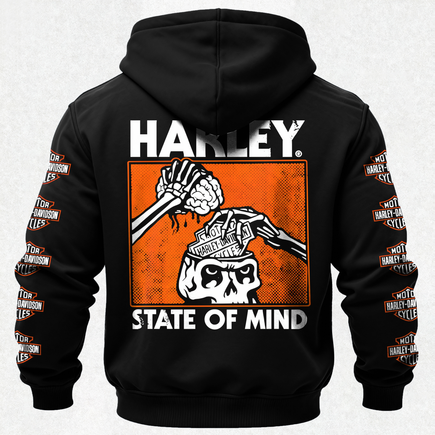  Motorcycles Printed Fleece-lined Unisex Hoodie