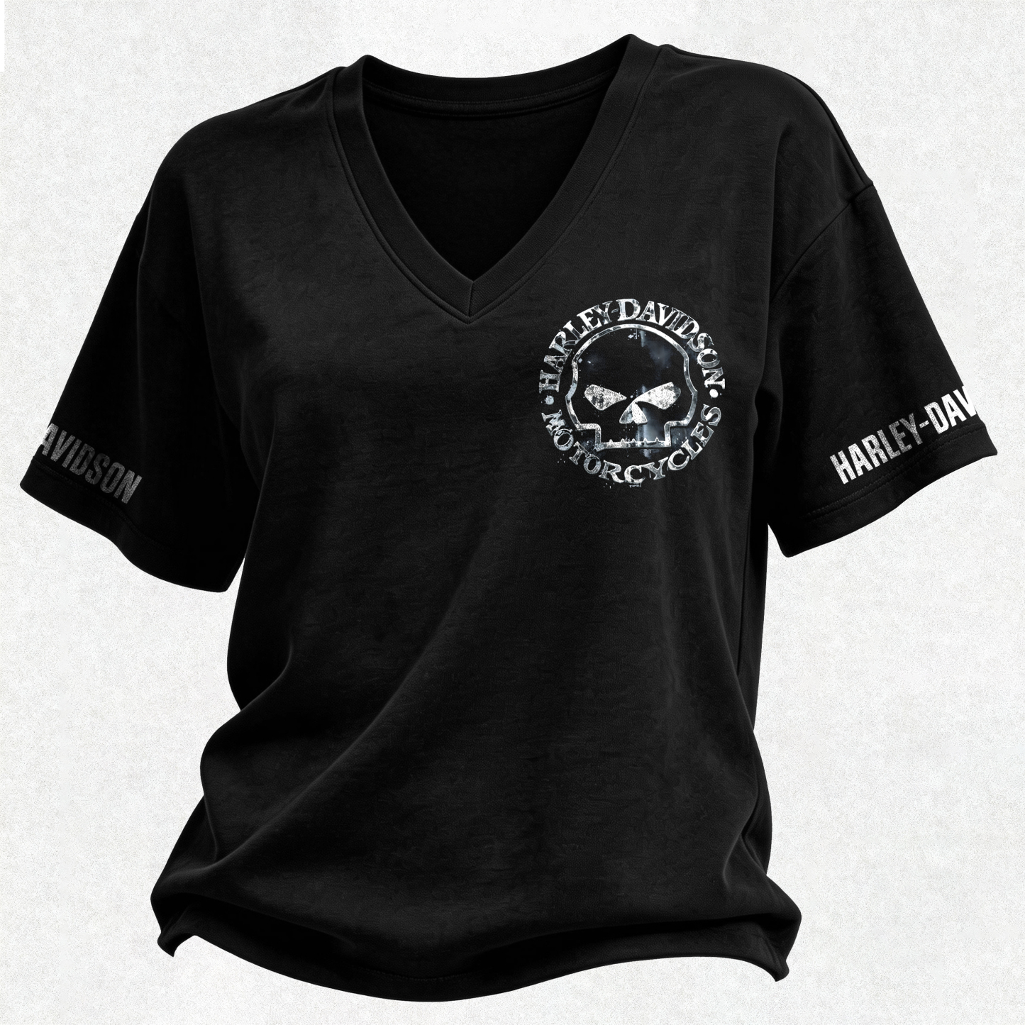  Motorcycles Printed V-Neck Women's T-shirt