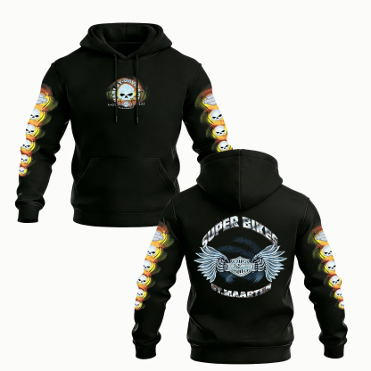  Motorcycles Printed Fleece-lined Unisex Hoodie