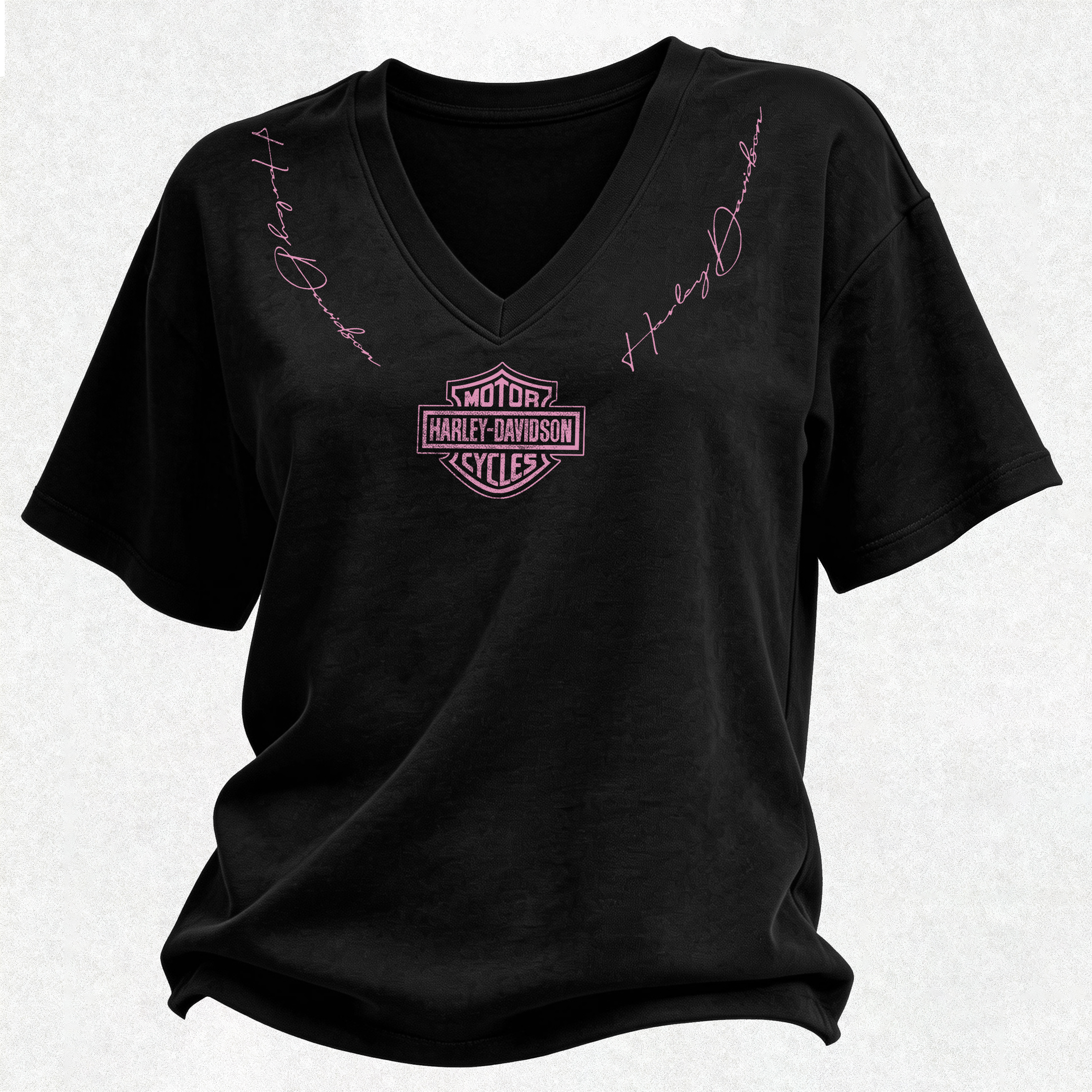  Motorcycles Printed V-Neck Women's T-shirt