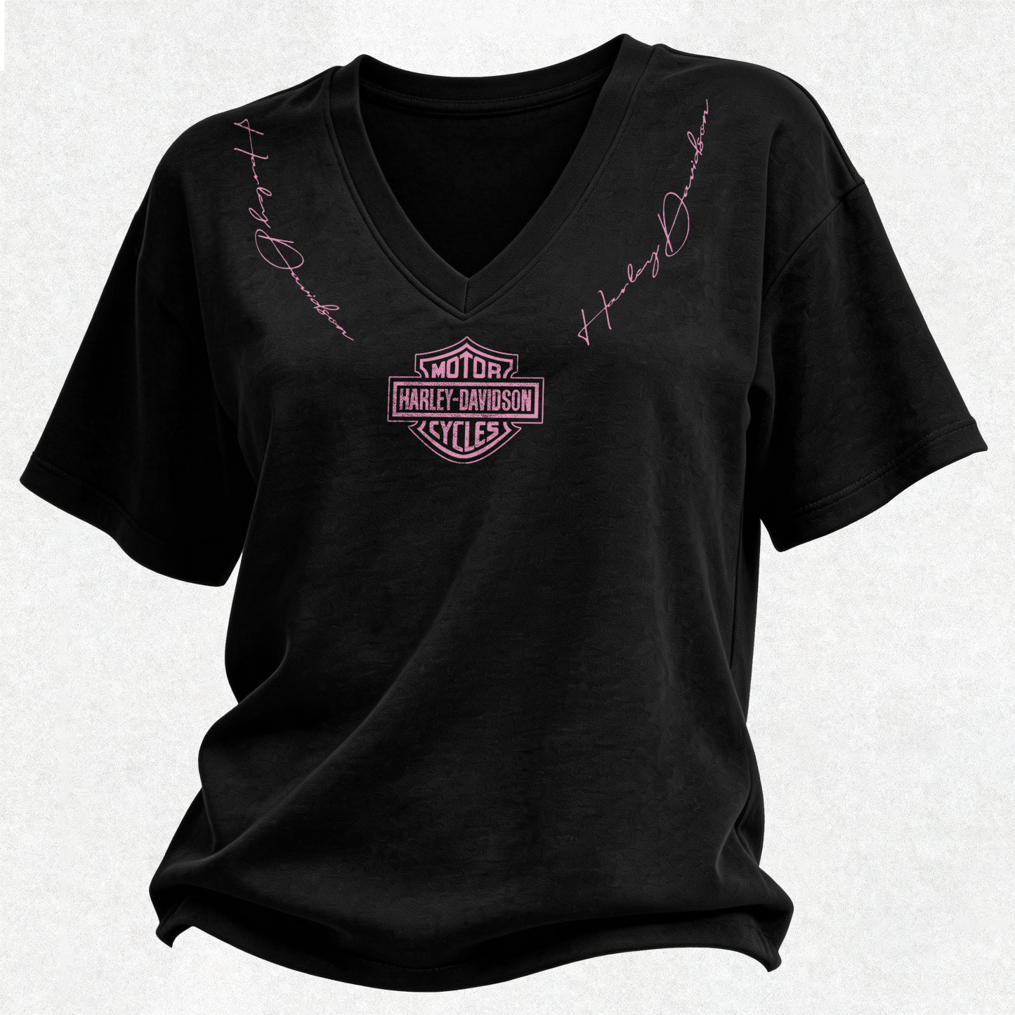  Motorcycles Printed V-Neck Women's T-shirt