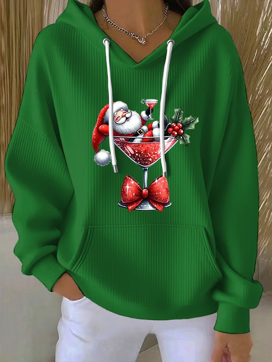 Women's Christmas Santa Claus Print Casual Sweatshirt