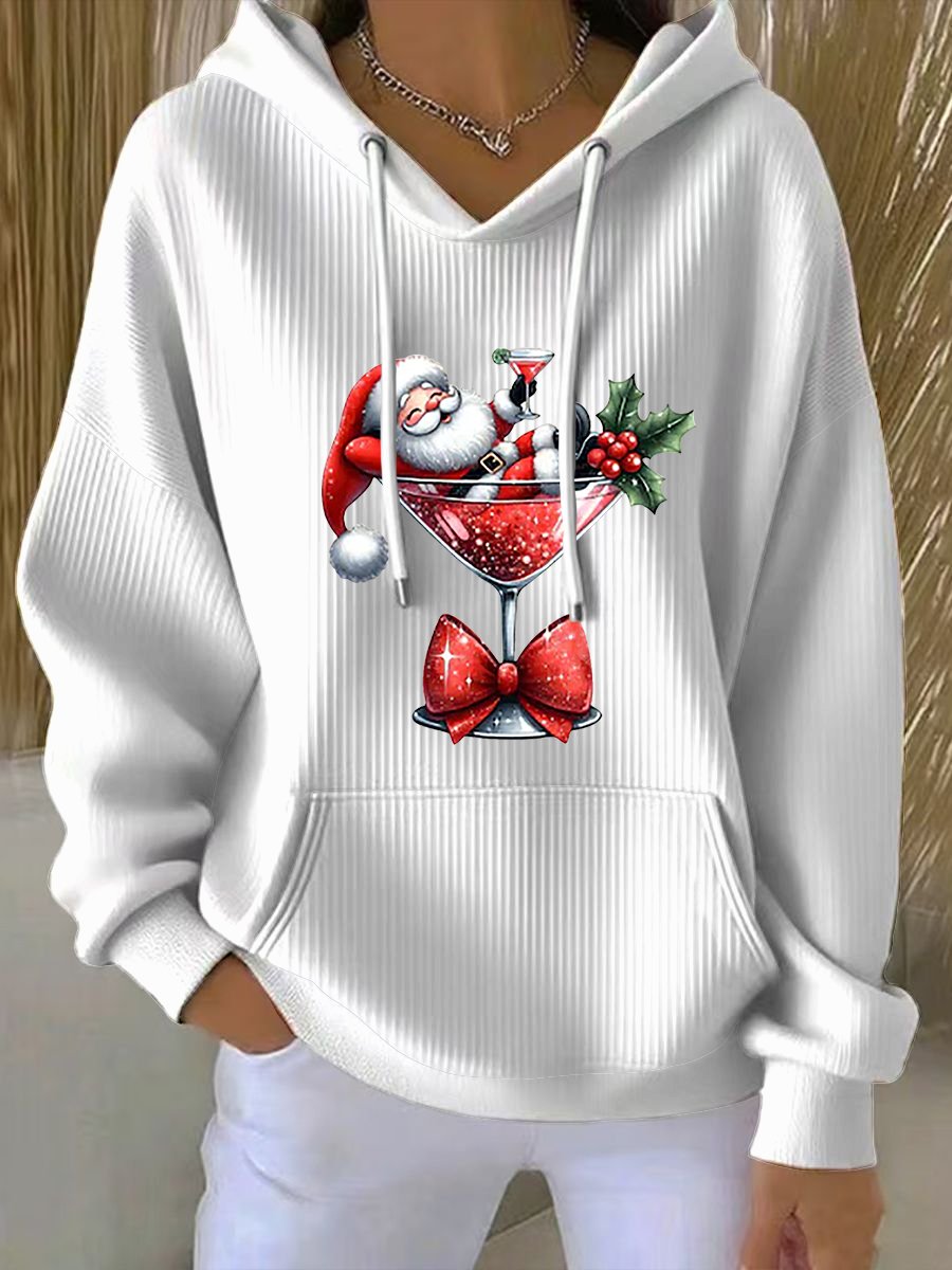 Women's Christmas Santa Claus Print Casual Sweatshirt