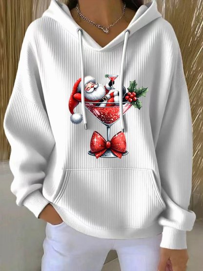 Women's Christmas Santa Claus Print Casual Sweatshirt