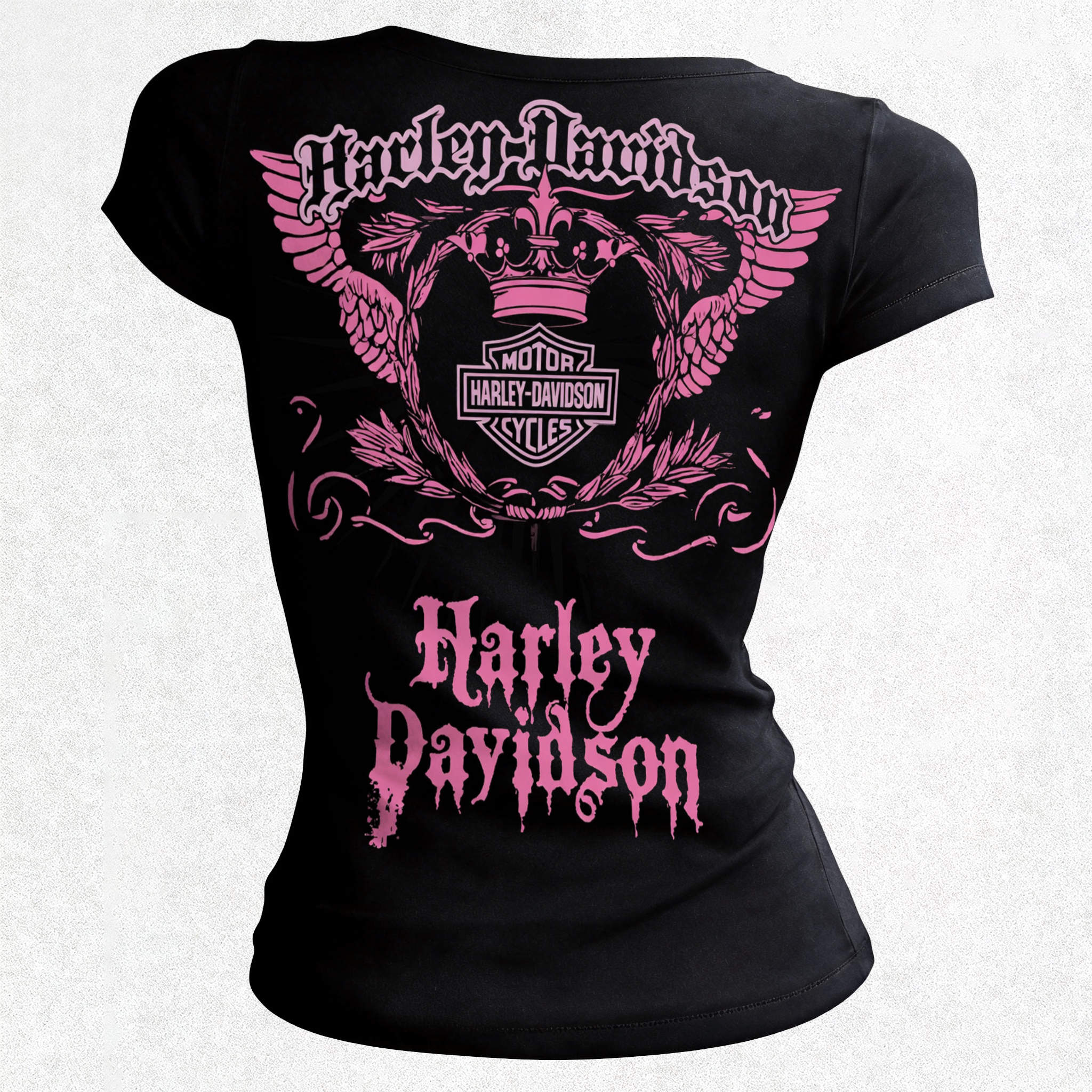  Motorcycles Printed Women's Tight-fitting U-neck T-shirt