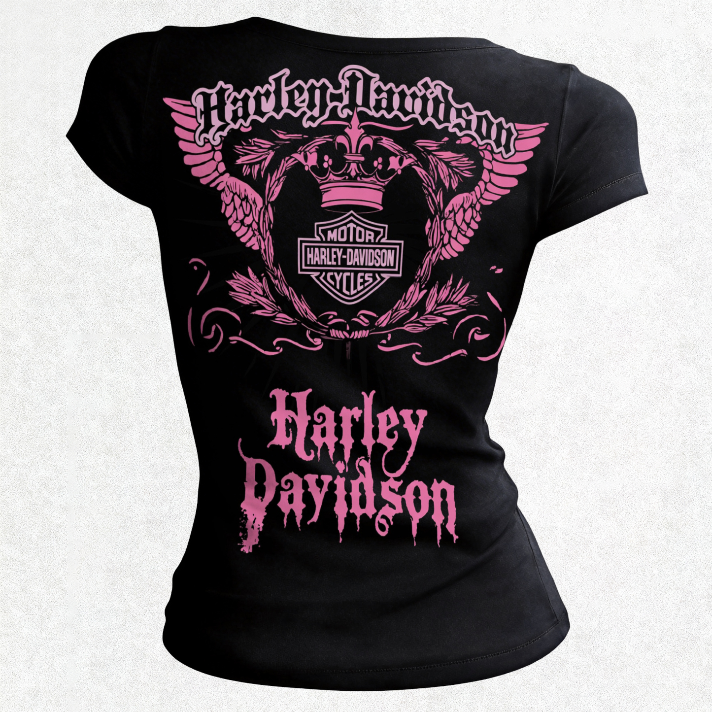  Motorcycles Printed Women's Tight-fitting U-neck T-shirt