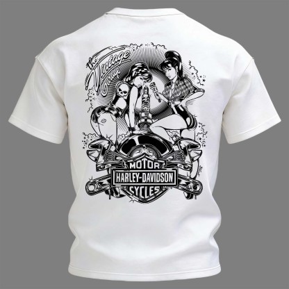  Motorcycles Printed Unisex Oversized T-shirt