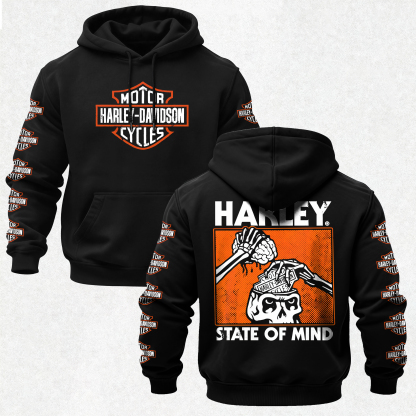  Motorcycles Printed Fleece-lined Unisex Hoodie