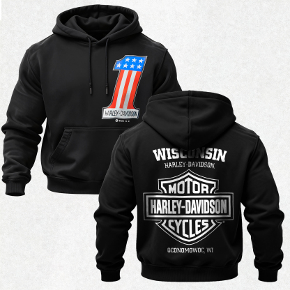  Motorcycles Printed Fleece-lined Unisex Hoodie