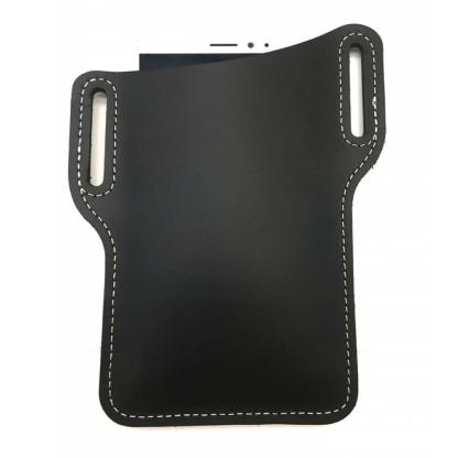 Men's Vintage Outdoor Genuine Leather Mobile Phone Waist Bag  