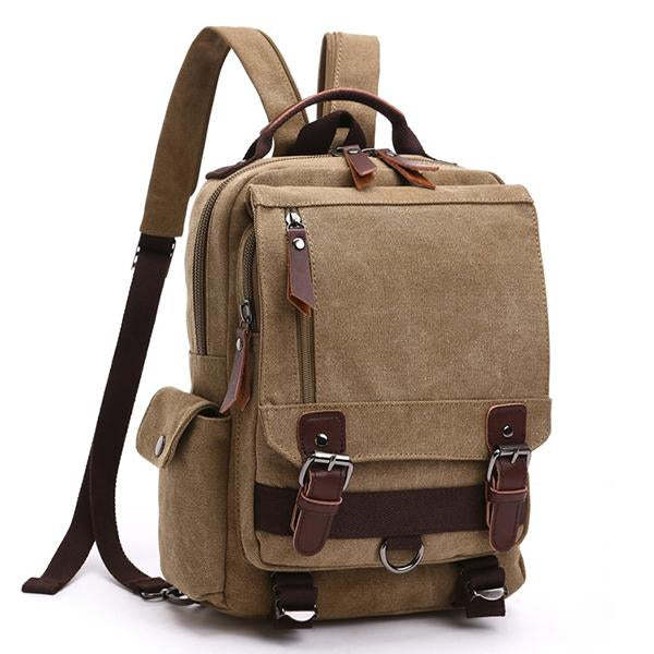 CASUAL CANVAS OUTDOOR TRAVEL BACKPACK 