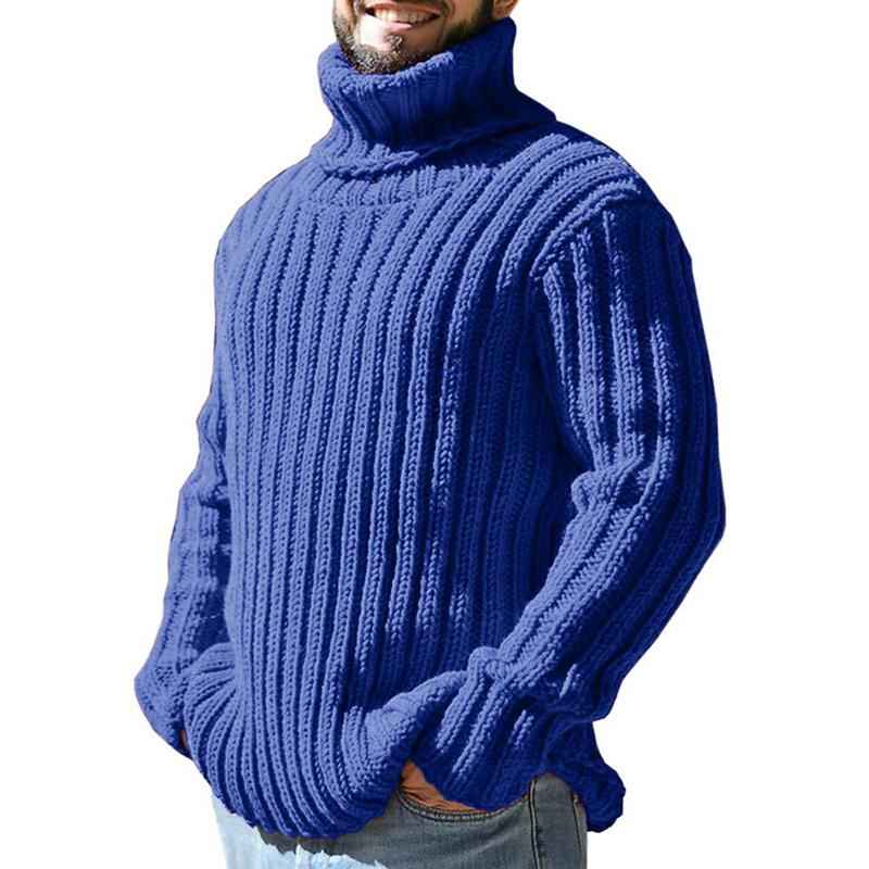 Men's Casual Turtleneck Slim Fit Knit Sweater 