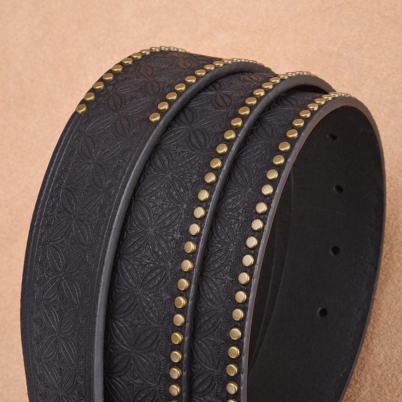 Men's Vintage Rivet Embossed Belt 