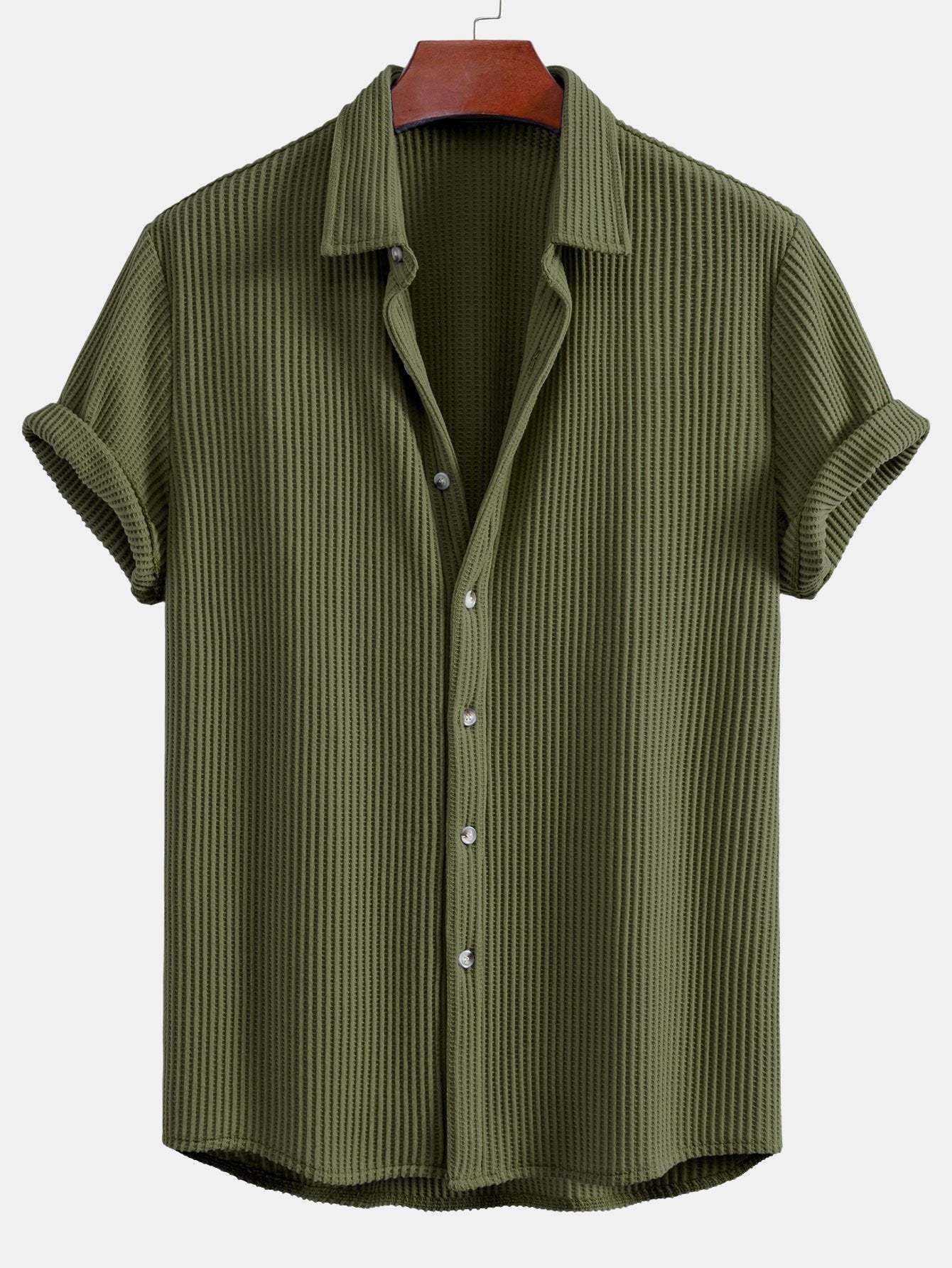 Waffle Button Up Shirt